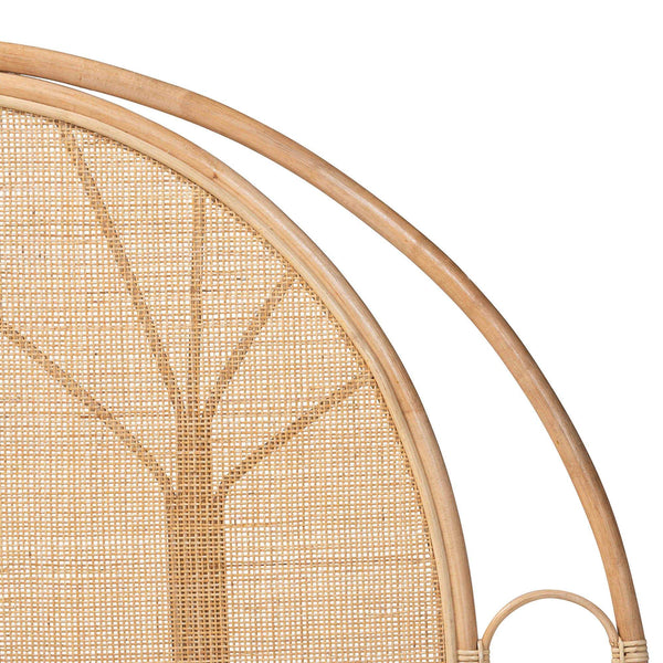 Bali & Pari Kang Handcrafted Rattan Freestanding Arched Headboard for Boho Coastal Bedroom