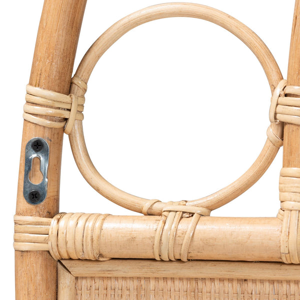 Bali & Pari Kang Handcrafted Rattan Freestanding Arched Headboard for Boho Coastal Bedroom