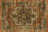 Kasbar Area Rug: Eco-Friendly, Low Pile, Vintage Persian-Inspired Design, Made in USA