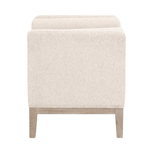 Essentials For Living Keaton Upholstered Accent Stool - Stylish Gray Oak Frame With Soft Livesmart Fabric & Bolster Pillows Livesmart Gellar,Linen,Natural Gray Oak Solid Oak Wood,Mdf,Plywood 6700-s.Lglin/Ng