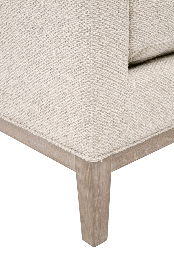 Essentials For Living Keaton Upholstered Accent Stool - Stylish Gray Oak Frame With Soft Livesmart Fabric & Bolster Pillows Livesmart Gellar,Linen,Natural Gray Oak Solid Oak Wood,Mdf,Plywood 6700-s.Lglin/Ng