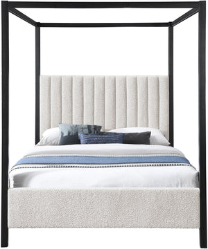 Kelly Cream Boucle Fabric Queen Bed KellyCream-Q Meridian Furniture