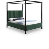 Kelly Green Boucle Fabric King Bed KellyGreen-K Meridian Furniture