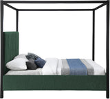 Kelly Green Boucle Fabric King Bed KellyGreen-K Meridian Furniture