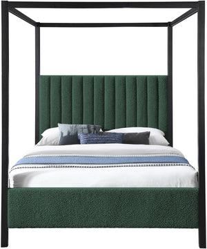 Kelly Green Boucle Fabric Queen Bed KellyGreen-Q Meridian Furniture