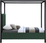 Kelly Green Boucle Fabric Twin Bed KellyGreen-T Meridian Furniture