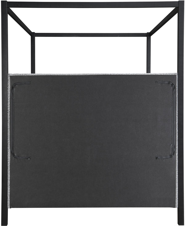 Kelly Grey Boucle Fabric King Bed KellyGrey-K Meridian Furniture