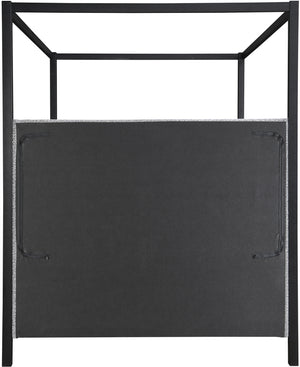 Kelly Grey Boucle Fabric Queen Bed KellyGrey-Q Meridian Furniture