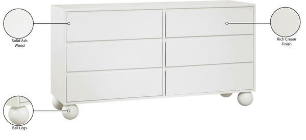 Kent Cream Dresser KentCream-D Meridian Furniture