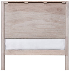 Meridian Furniture Kivo Solid Wood Twin Bed with Slatted Headboard for Modern and Mid-century Style Bedrooms Natural KivoNatural-T