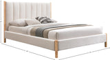 Kona Cream Polyester Fabric Full Bed KonaCream-F Meridian Furniture