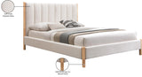 Kona Cream Polyester Fabric King Bed KonaCream-K Meridian Furniture