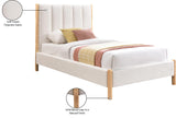 Kona Cream Polyester Fabric Twin Bed KonaCream-T Meridian Furniture