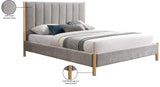 Kona Grey Polyester Fabric King Bed KonaGrey-K Meridian Furniture