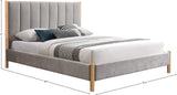 Kona Grey Polyester Fabric King Bed KonaGrey-K Meridian Furniture