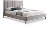 Kona Grey Polyester Fabric King Bed KonaGrey-K Meridian Furniture