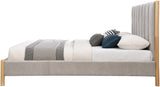 Kona Grey Polyester Fabric King Bed KonaGrey-K Meridian Furniture