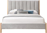 Kona Grey Polyester Fabric Queen Bed KonaGrey-Q Meridian Furniture