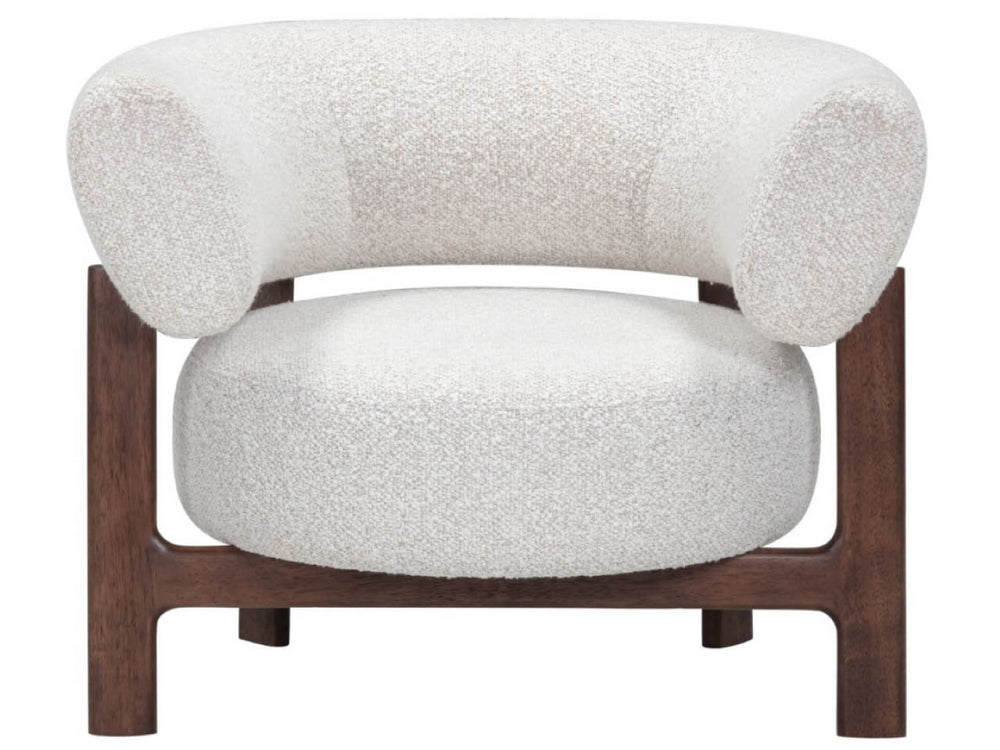 Universal Furniture Kylo Lounge Chair - Modern Elegance With Deep Seat, Whitenoise Boucle Upholstery & Sleek Oak Legs  95% Polyester,5% Acrylic U536503-1834-1-universal