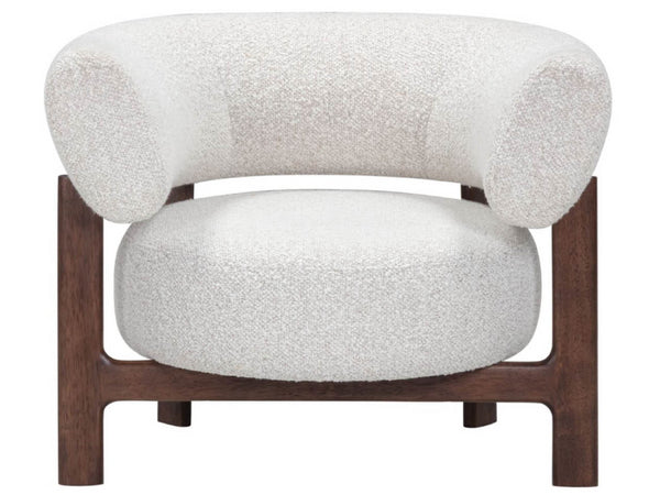 Universal Furniture Kylo Lounge Chair - Modern Elegance With Deep Seat, Whitenoise Boucle Upholstery & Sleek Oak Legs  95% Polyester,5% Acrylic U536503-1834-1-universal