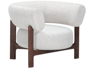 Universal Furniture Kylo Lounge Chair - Modern Elegance With Deep Seat, Whitenoise Boucle Upholstery & Sleek Oak Legs  95% Polyester,5% Acrylic U536503-1834-1-universal