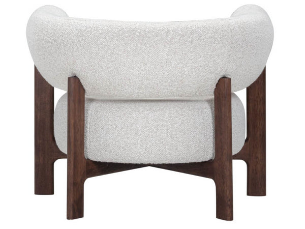 Universal Furniture Kylo Lounge Chair - Modern Elegance With Deep Seat, Whitenoise Boucle Upholstery & Sleek Oak Legs  95% Polyester,5% Acrylic U536503-1834-1-universal