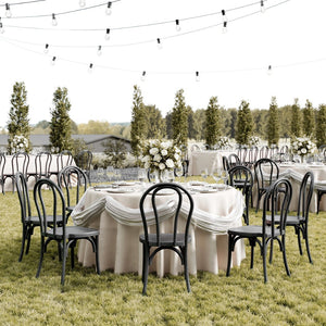 English Elm HERCULES Commercial-Grade Indoor/Outdoor Resin Thonet Style Chair - Stackable & Weather-Resistant Black L-9-M5-BLK-GG