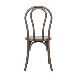 English Elm HERCULES Commercial-Grade Indoor/Outdoor Resin Thonet Style Chair - Stackable & Weather-Resistant Dark Brown L-9-M5-DKBRN-GG