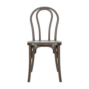 English Elm HERCULES Commercial-Grade Indoor/Outdoor Resin Thonet Style Chair - Stackable & Weather-Resistant Dark Brown L-9-M5-DKBRN-GG