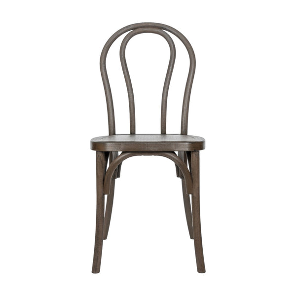 English Elm HERCULES Commercial-Grade Indoor/Outdoor Resin Thonet Style Chair - Stackable & Weather-Resistant Dark Brown L-9-M5-DKBRN-GG