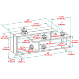 60in Rustic Modern Solid TV Stand