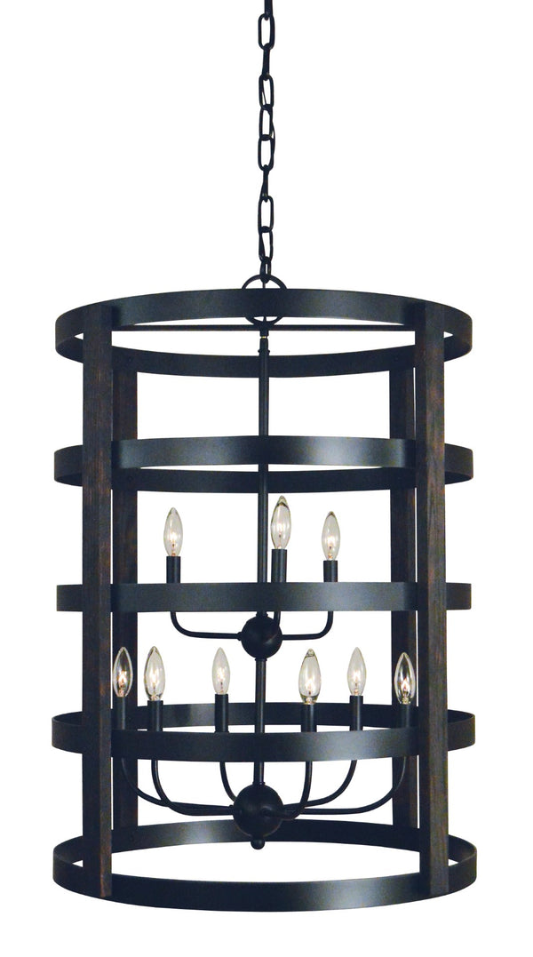 Framburg 9-light Elegant Satin Brass And Matte Black Camille Chandelier For Stunning Home Décor Enhancement Matte Black Metal L1009 Mblack