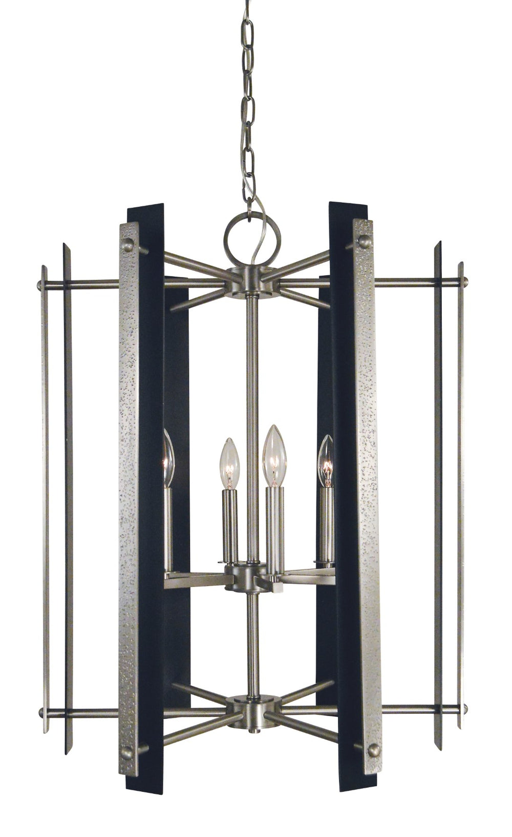 Framburg 6-light Polished Nickel Chandelier - Elegant Fixture To Enhance Your Home’S Style And Ambiance Brushed Nickel With Matte Black Accents Metal L1066 Bn/Mblack