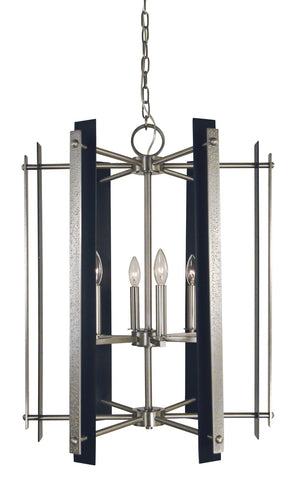 Framburg 6-light Polished Nickel Chandelier - Elegant Fixture To Enhance Your Home’S Style And Ambiance Brushed Nickel With Matte Black Accents Metal L1066 Bn/Mblack
