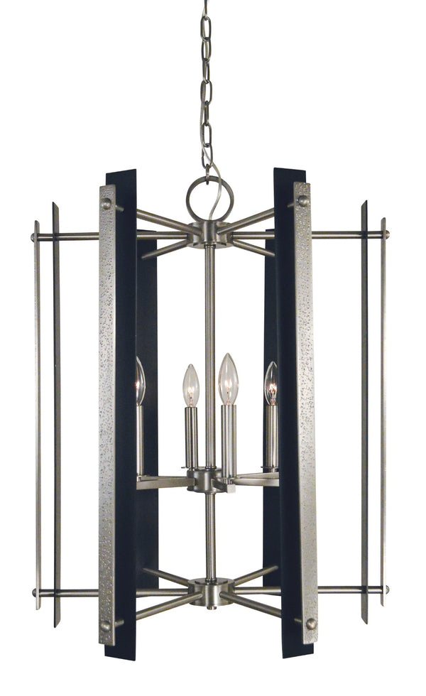 Framburg 6-light Polished Nickel Chandelier - Elegant Fixture To Enhance Your Home’S Style And Ambiance Brushed Nickel With Matte Black Accents Metal L1066 Bn/Mblack