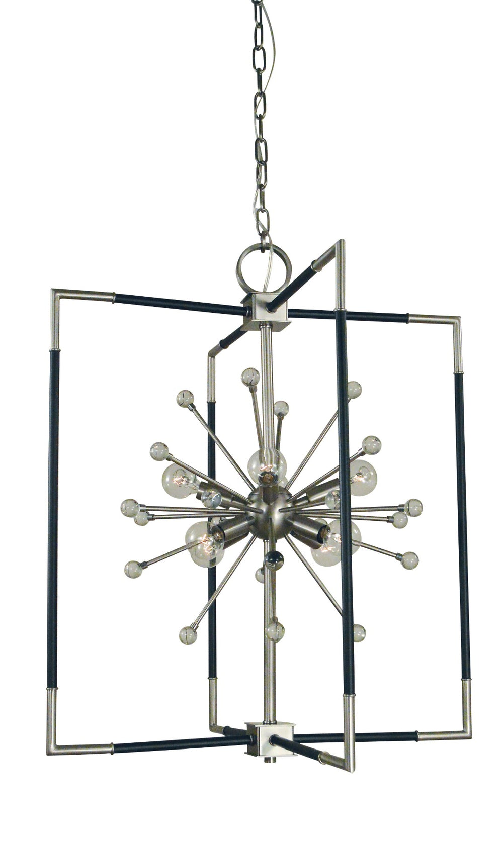 Framburg 8-light Antique Brass Chandelier – Elegant Dewdrop Collection Fixture To Enhance Any Home Décor Brushed Nickel With Matte Black Accents Metal L1118 Bn/Mblack