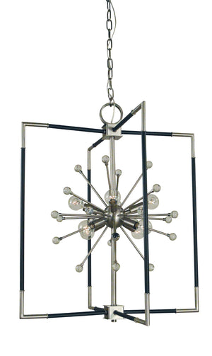 Framburg 8-light Antique Brass Chandelier – Elegant Dewdrop Collection Fixture To Enhance Any Home Décor Brushed Nickel With Matte Black Accents Metal L1118 Bn/Mblack