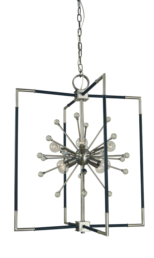 Framburg 8-light Antique Brass Chandelier – Elegant Dewdrop Collection Fixture To Enhance Any Home Décor Brushed Nickel With Matte Black Accents Metal L1118 Bn/Mblack