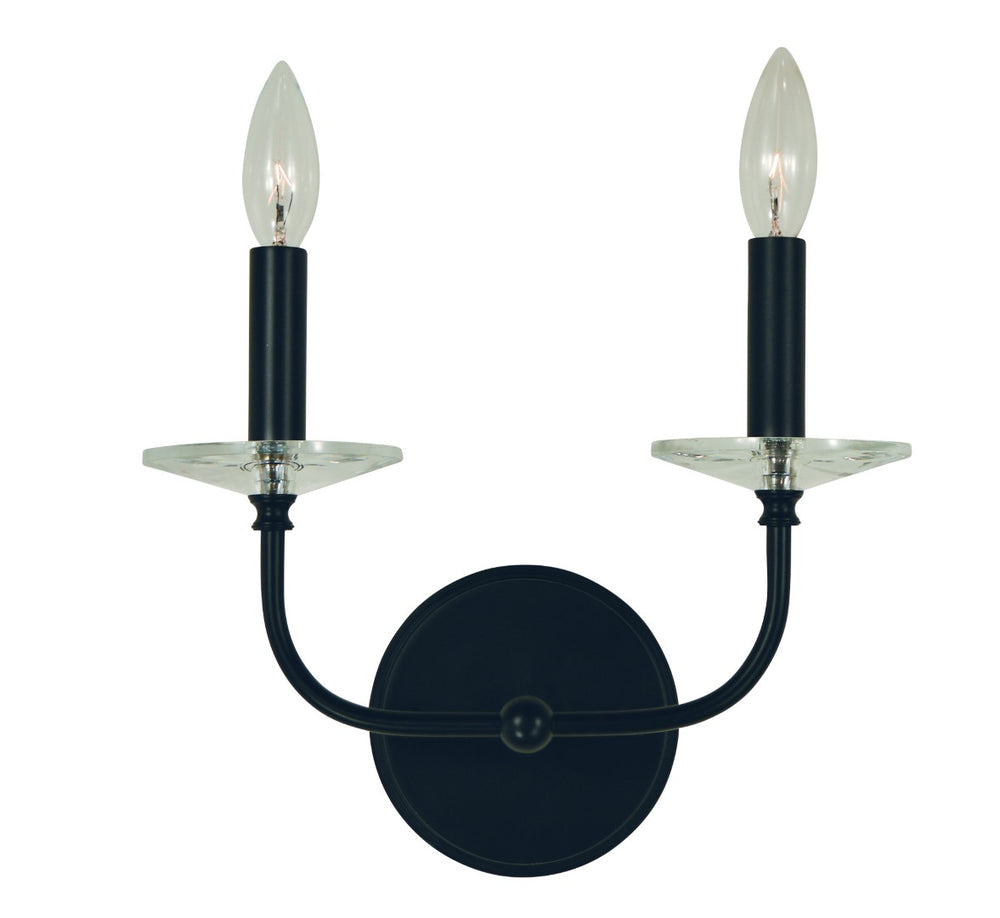 Framburg 2-light Elegant Matte Black Ashley Wall Sconce - Modern Design Perfect For Any Home Decor Style Matte Black Metal L1162 Mblack