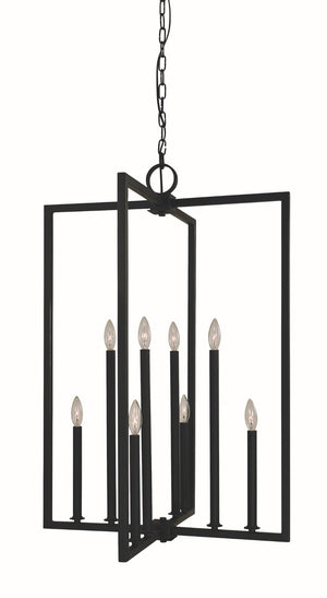 Framburg 8-light Elegant Foyer Chandelier In Luxurious Design For Stunning Home Décor And Ambiance Matte Black Metal L1186 Mblack