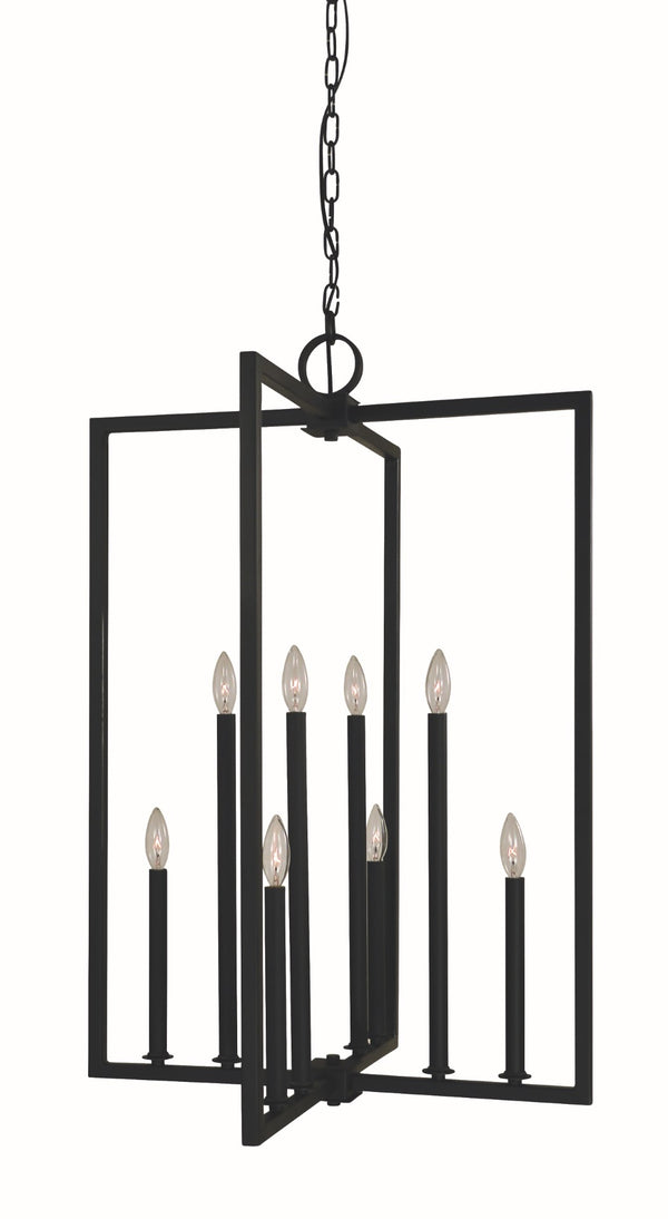 Framburg 8-light Elegant Foyer Chandelier In Luxurious Design For Stunning Home Décor And Ambiance Matte Black Metal L1186 Mblack