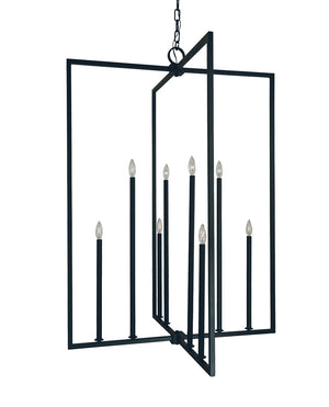 Framburg 8-light Elegant Foyer Chandelier In Luxurious Design For Stunning Home Décor And Ambiance Matte Black Metal L1188 Mblack