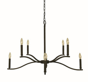 Framburg 8-light Elegant Bridgeport Dining Chandelier - Stunning Illumination For Your Sophisticated Space Iron Metal L1190 Iron