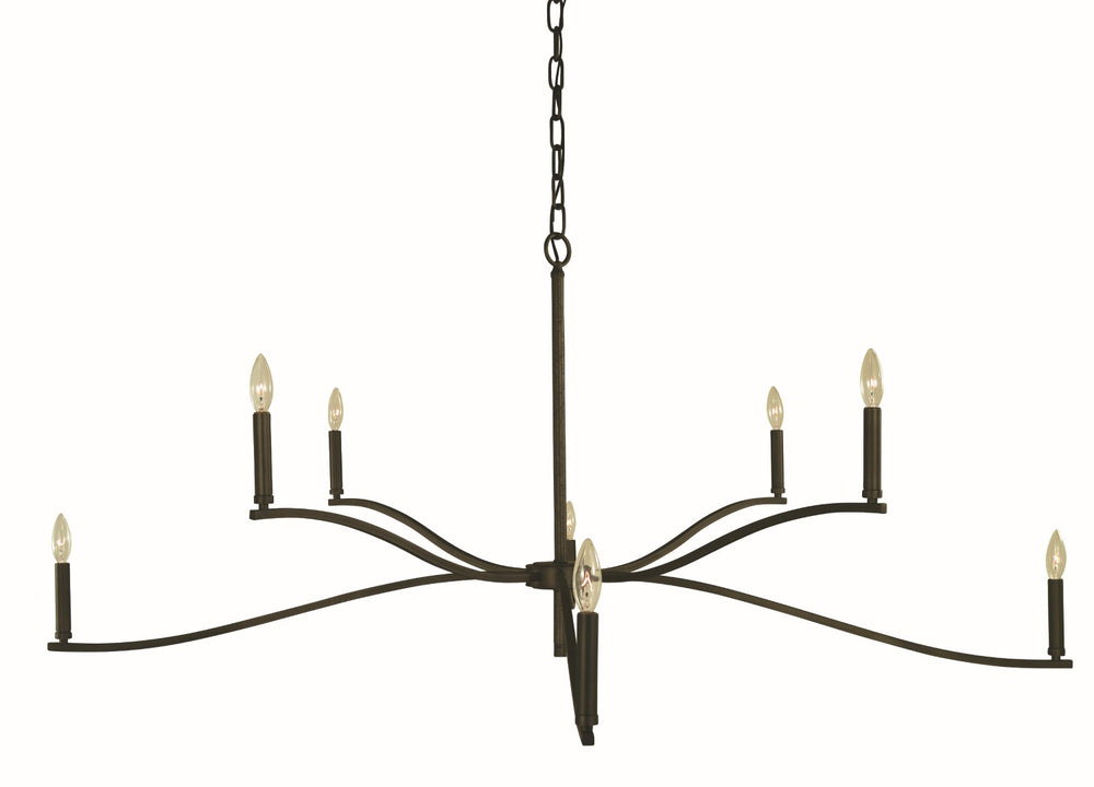 Framburg 8-light Iron Bridgeport Foyer Chandelier - Elegant Mahogany Bronze Finish For Stylish Spaces Iron Metal L1194 Iron