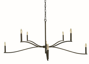 Framburg 8-light Iron Bridgeport Foyer Chandelier - Elegant Mahogany Bronze Finish For Stylish Spaces Iron Metal L1194 Iron