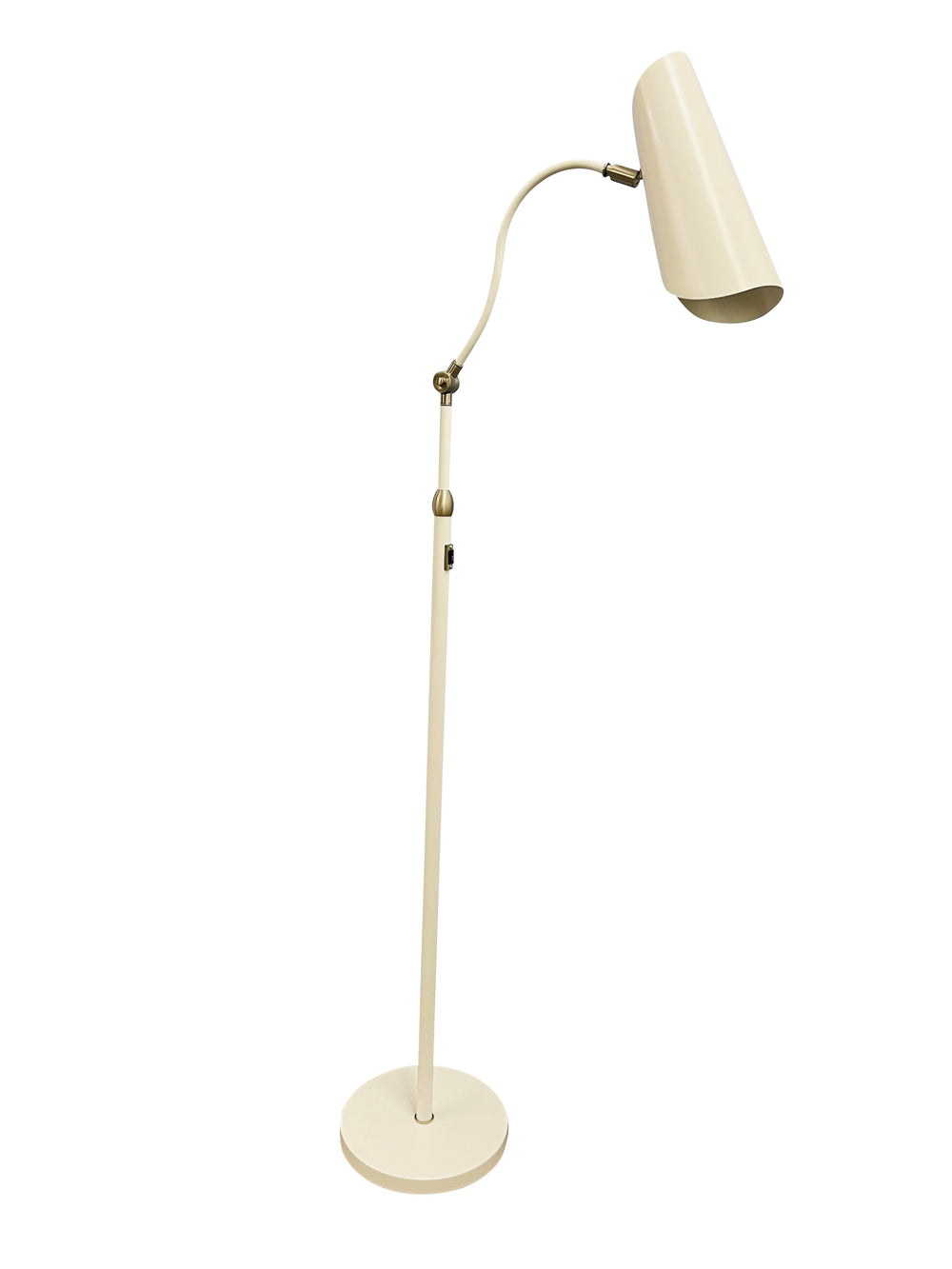 House Of Troy Logan Stylish Floor Lamps With Adjustable Shade Height And Convenient On/Off Switch For Any Space White,Satin Nickel Metal L300-wtsn