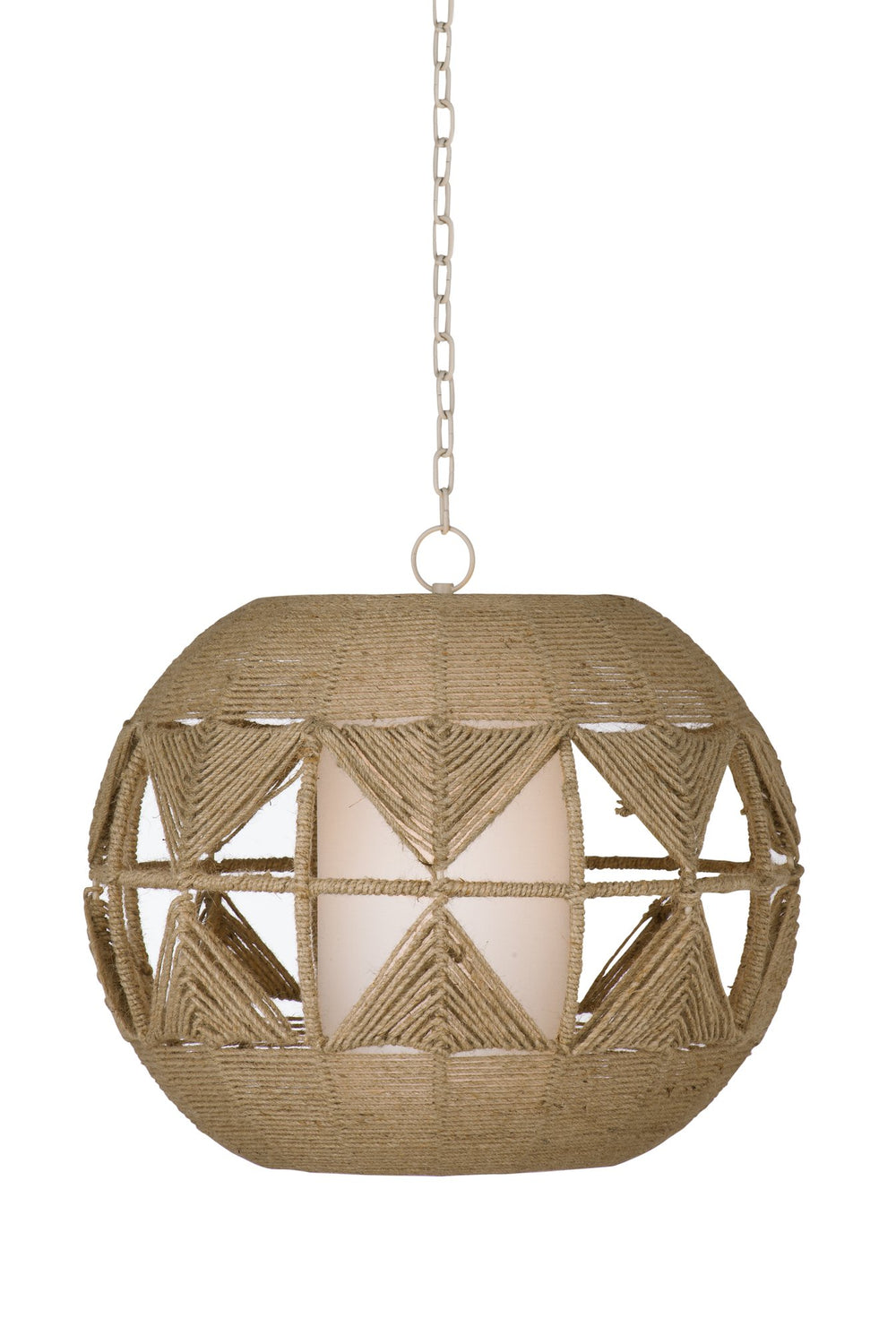 Basset Mirror Woven Pendant Light - Unique Round Rattan & Jute Design With Interior Shade For Modern Decor Brown Jute,Metal,Fabric L4185p