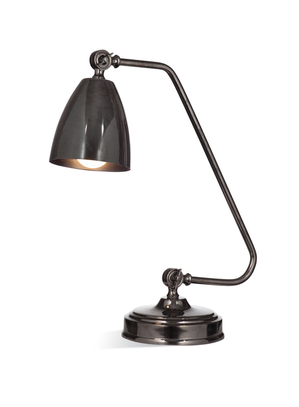 Basset Mirror Shine Desk Lamp - Elegant Iron Design With Black Nickel Finish For A Modern And Stylish Workspace Black Metal L4281t