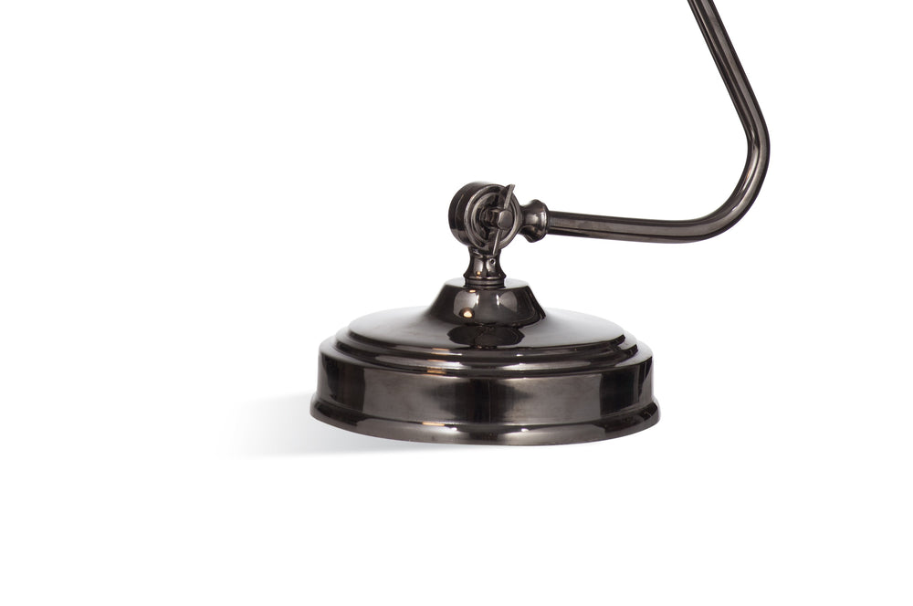 Basset Mirror Shine Desk Lamp - Elegant Iron Design With Black Nickel Finish For A Modern And Stylish Workspace Black Metal L4281t