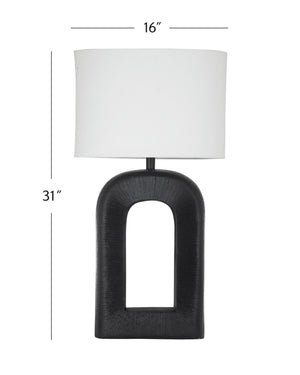 Basset Mirror Leers Table Lamp - Elegant Metal Design With Stylish Drum Shade For Modern Home Decor Illumination Black Metal,Hard Back Linen Shade L4351t